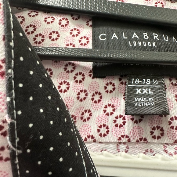 CALABRUM Men's Multicolored Modern-Fit Performance Dress Shirt Size 18-1… - Picture 7 of 10